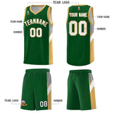 Custom Green Buckskin Brown Side Design Sets Sports Uniform Basketball Jersey