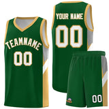 Custom Green Buckskin Brown Side Design Sets Sports Uniform Basketball Jersey