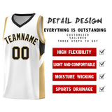 Custom White Black Side Design Sets Sports Uniform Basketball Jersey