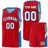 Custom Red Royal Side Design Sets Sports Uniform Basketball Jersey