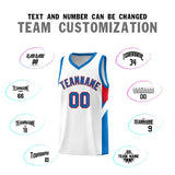 Custom White Royal Side Design Sets Sports Uniform Basketball Jersey