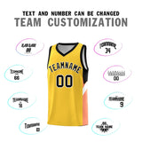 Custom Gold Black Side Design Sets Sports Uniform Basketball Jersey
