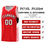 Custom Red Orange Side Design Sets Sports Uniform Basketball Jersey