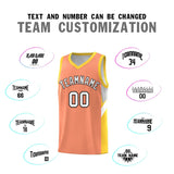 Custom Orange Gold Side Design Sets Sports Uniform Basketball Jersey