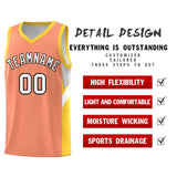 Custom Orange Gold Side Design Sets Sports Uniform Basketball Jersey