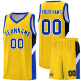 Custom Gold Royal Side Design Sets Sports Uniform Basketball Jersey