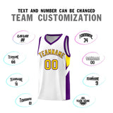 Custom White Purple Side Design Sets Sports Uniform Basketball Jersey