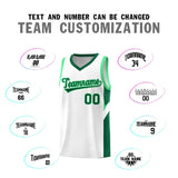 Custom White Kelly Green Side Design Sets Sports Uniform Basketball Jersey