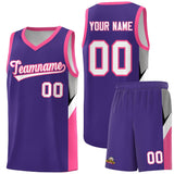Custom Purple Pink Side Design Sets Sports Uniform Basketball Jersey