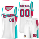 Custom White Red Side Design Sets Sports Uniform Basketball Jersey