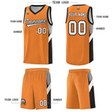 Custom Gold Orange Black Side Design Sets Sports Uniform Basketball Jersey