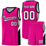 Custom Pink Black Side Design Sets Sports Uniform Basketball Jersey