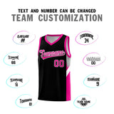 Custom Black Pink Side Design Sets Sports Uniform Basketball Jersey