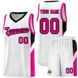 Custom White Black Side Design Sets Sports Uniform Basketball Jersey