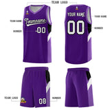 Custom Purple Light Purple Side Design Sets Sports Uniform Basketball Jersey