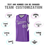 Custom Light Purple Purple Side Design Sets Sports Uniform Basketball Jersey