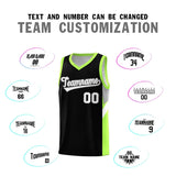 Custom Black Fluorescent Green Side Design Sets Sports Uniform Basketball Jersey