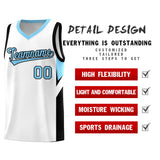 Custom White Light Blue Side Design Sets Sports Uniform Basketball Jersey