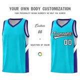 Custom Sky Blue Royal Side Design Sets Sports Uniform Basketball Jersey