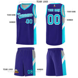 Custom Royal Sky Blue Side Design Sets Sports Uniform Basketball Jersey