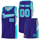 Custom Royal Sky Blue Side Design Sets Sports Uniform Basketball Jersey