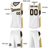 Custom White Black Side Design Sets Sports Uniform Basketball Jersey