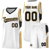 Custom White Black Side Design Sets Sports Uniform Basketball Jersey