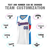 Custom White Royal Side Design Sets Sports Uniform Basketball Jersey