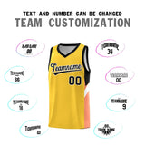 Custom Gold Black Side Design Sets Sports Uniform Basketball Jersey