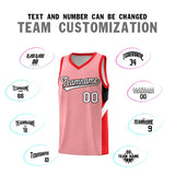 Custom Light Pink Red Side Design Sets Sports Uniform Basketball Jersey