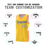Custom Gold Orange Side Design Sets Sports Uniform Basketball Jersey