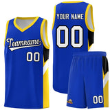 Custom Royal Gold Side Design Sets Sports Uniform Basketball Jersey