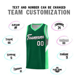 Custom Kelly Green Bright Green Side Design Sets Sports Uniform Basketball Jersey