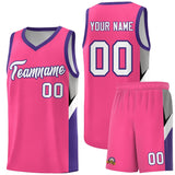 Custom Pink Purple Side Design Sets Sports Uniform Basketball Jersey