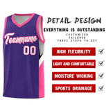 Custom Purple Pink Side Design Sets Sports Uniform Basketball Jersey