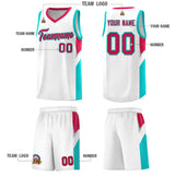 Custom White Red Side Design Sets Sports Uniform Basketball Jersey