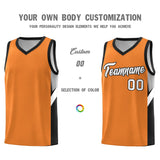 Custom Gold Orange Black Side Design Sets Sports Uniform Basketball Jersey