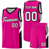 Custom Pink Black Side Design Sets Sports Uniform Basketball Jersey