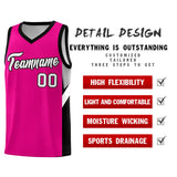 Custom Pink Black Side Design Sets Sports Uniform Basketball Jersey