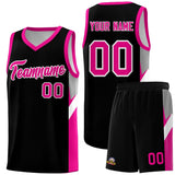 Custom Black Pink Side Design Sets Sports Uniform Basketball Jersey