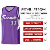 Custom Light Purple Purple Side Design Sets Sports Uniform Basketball Jersey