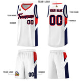 Custom White Red Side Design Sets Sports Uniform Basketball Jersey