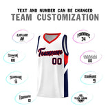 Custom White Red Side Design Sets Sports Uniform Basketball Jersey