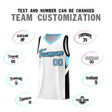 Custom White Light Blue Side Design Sets Sports Uniform Basketball Jersey