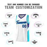 Custom White Royal Side Design Sets Sports Uniform Basketball Jersey