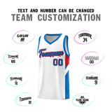 Custom White Royal Side Design Sets Sports Uniform Basketball Jersey