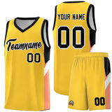 Custom Gold Black Side Design Sets Sports Uniform Basketball Jersey