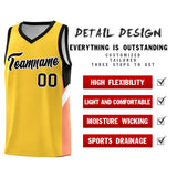 Custom Gold Black Side Design Sets Sports Uniform Basketball Jersey