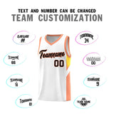 Custom White Orange Side Design Sets Sports Uniform Basketball Jersey
