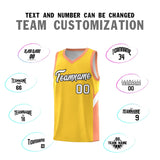 Custom Gold Orange Side Design Sets Sports Uniform Basketball Jersey
